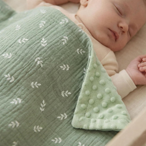2-Pack Stories,30 40 inches GLLQUEN BABY Blankets for Unisex Boys Girls, Muslin Cotton Front Soft and Breathable