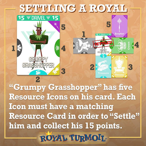Royal Turmoil Wildly Fun Card Game for Kids 8-12, Family Game and Learning Game for Family Night
