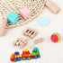 Styquenzer 20pcs Wooden Train Track Dog Bone Connectors, Wooden Train Dog Bones Accessories, Wooden Train Track Pieces