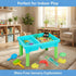 3-5, 17x11.5x10.2 Inches Carolart Ocean Sensory Table with Sands, Bin with Lid, Indoor Outdoor Use, Sand Art Kit