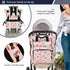Burbuja Backpack Cute Mushrooms Diaper Bag for Women Men, Large Travel Diaper Bag Tote with Stroller Straps & Insulated