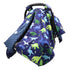TANOFAR Car Seat Cover Baby, Peekaboo Opening Infant Car Seat Cover for Winter, Warm & Cozy Blue Dinosaur