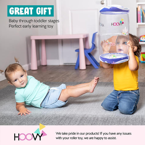 Hoovy Infant Crawling Toys, Toys for Crawling Babies 6-12 Months, Beginner Crawl Along Baby Roller, Tummy Time Activity