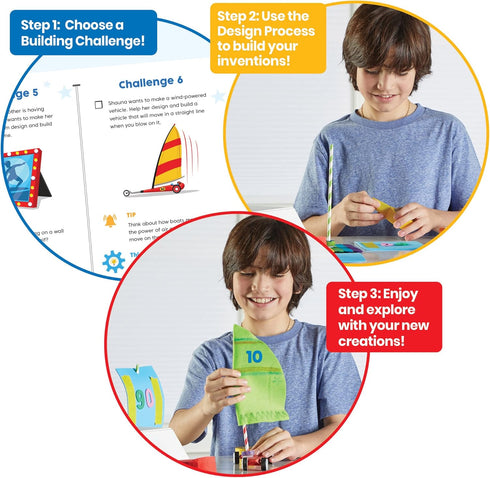 hand2mind Ultimate Inventor Toolkit, 10 Building Challenges for Ages 8 and Up, STEM Kits