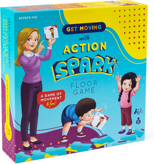 Action Kids Floor Game, Memory Matching Card Game, Toddler Movement Card Games,