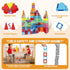 130PCS Set 2 3 4 5 6 7 8+ Paaxido Magnetic Tiles - Magnetic Blocks for Kids, Magnet Tiles Building Blocks with Cars