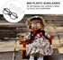 NUOBESTY 2pcs Doll Eyewear, Doll Glasses for 15-20cm Dolls, Mini Costume Supplies (Black Transparent)