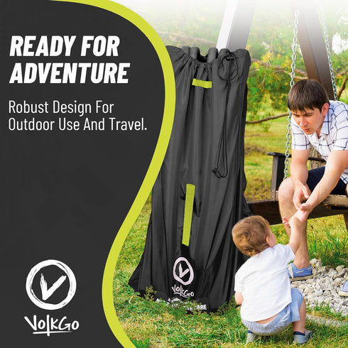 Backpack V VOLKGO Super Extra Large Stroller Bag for Airplane with Padded Shoulder Straps, Double Stroller Cover
