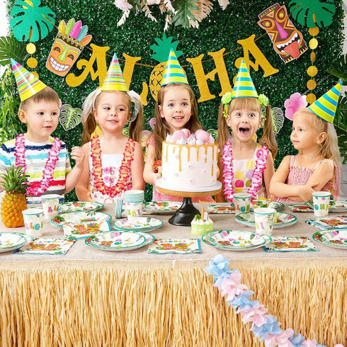 WERNNSAI 50PCS Hawaiian Party Napkins, 3 Ply Tropical Paper Napkins for Luau Party Decorations, Summer Theme Birthday