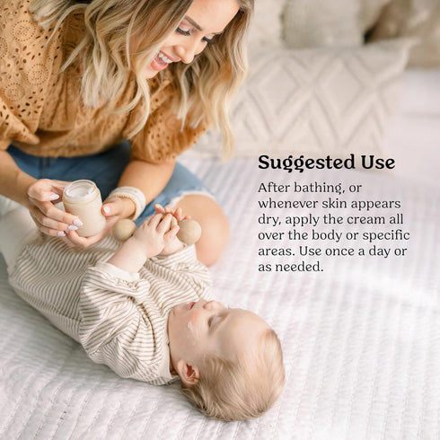 Roe Wellness- Baby Cream Lotion Ointment EWG Verified Non-Toxic Ingredients | Full Body Biome Barrier | Dry Skin, Itch