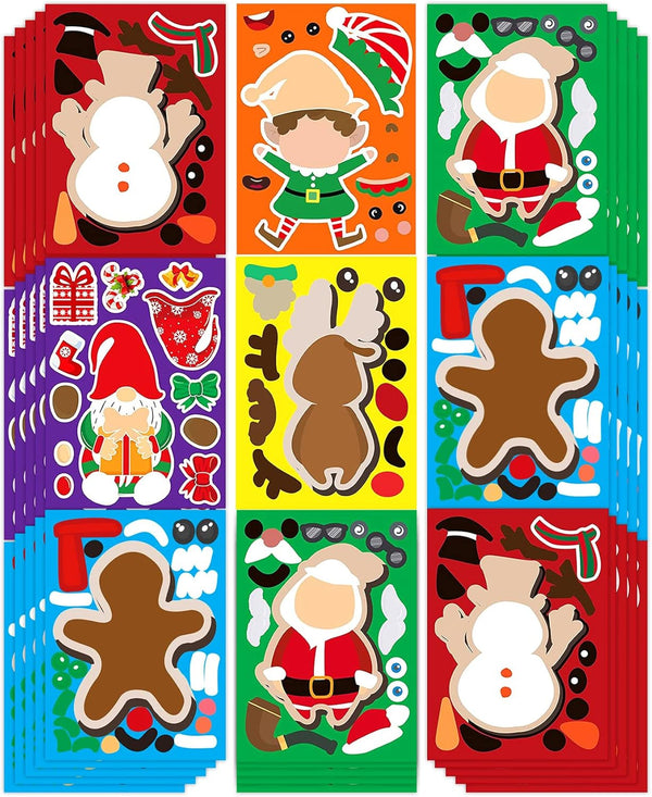 Funnlot Christmas Party Games for Kids, Make Your Own Christmas Stickers, 24 PCS