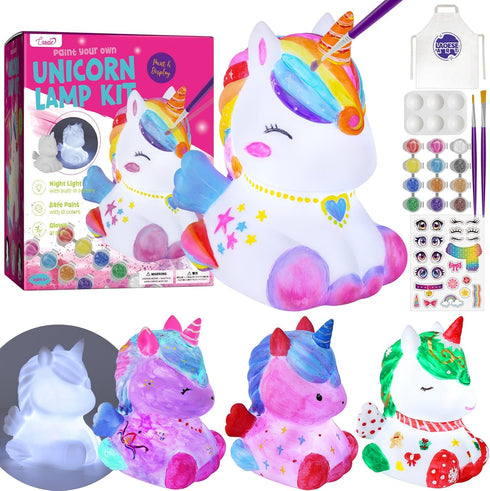Paint Your Own Unicorn Lamp Kit, Art Supplies Unicorn Painting kit for