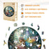Decor(L-13.4 13.4in 300pcs) Wooden Puzzles for Adults, Magic Fairy Wood Puzzles Adult, Unique Animal Shaped Wooden
