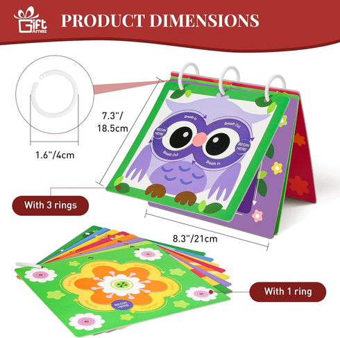 3+ GiftAmaz Mindful Maze Boards, Calming Toys for Kids, Finger Path Breathing Boards, Calming Corner Items Kids Social