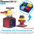 PicassoTiles Magnetic Brick Tiles STEM Building Block Set, Creative Magnetic Tiles Construction Toy Educational