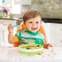 Munchkin Stay Put Suction Plates - Baby and Toddler, 3 Divided Sections, Blue/Green