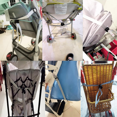 UtySty Baby Stroller Seat Position Adjustment Strap with Spring Loaded Lock Buckle Nylon Backrest Support Tension