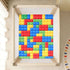 CZXW 52" 28" Building Blocks Colorful Crib Sheets Fitted x Natural Cotton Soft & Breathable for Baby Crib Mattress