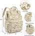 Xunteny Backpack Corduroy Diaper Bag for Women, Large Capacity Baby Bag for Mom and Girls Boys with Stroller Straps