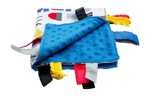 The Learning Lovey Police Baby Tag Security Blanket, Sensory Toy
