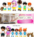FUNERICA Dollhouse People Figures Playset, Dollhouse Family Little People Figures with Pets, Doll House Accessories