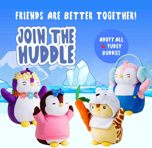 Plush Buddies - Adopt Your Forever Friend with 4 Different Penguin Plushie Designs, 7.8 Inch, Digital Experience Code