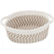 Abenkle Cute Small Woven Basket, 12"x 8" x 5", Decorative Gift Basket with Handles for Cat Dog Toys Storage