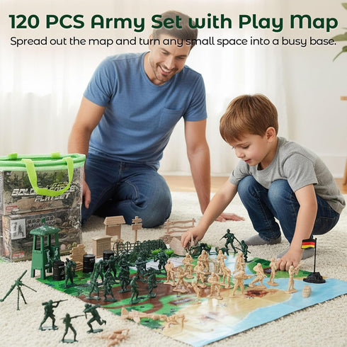 3 120PCS Set, Playset 3+ otters Army Men Military Military Soldier Army Men Action Figures, with Vehicles Aircrafts