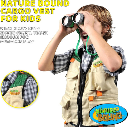 Nature Bound Cargo Vest for Kids - Zipper, 4 Pockets, Durable Stitching