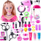 Kids Doll Head for Hair Styling and Makeup, Head Styling Doll with Accessories for Little Girls (Pink)