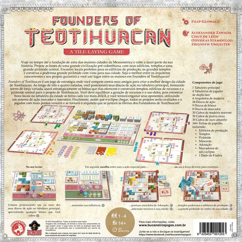GTS Distribution BUCANEIROS Founders of Teotihuacan Board Game, Tile Laying Ancient City Building, Ages 14+, 1-4