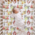 52" 28" HawSkgFub Farm Animal Life Barn Fitted Standard Crib Sheet for Baby Boy Girl, Neutral Cow Horse Pig Sheep