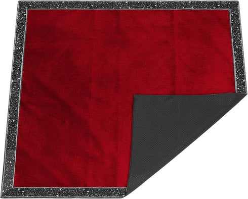 Tarot Cards Bag with Divination Tablecloth, Star River Lace Velvet Bottom with Tarot Pouch (Red)