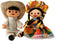 ALKIMIA INC Mexican Handmade Traditional Rag Couple Dolls, 5 inches