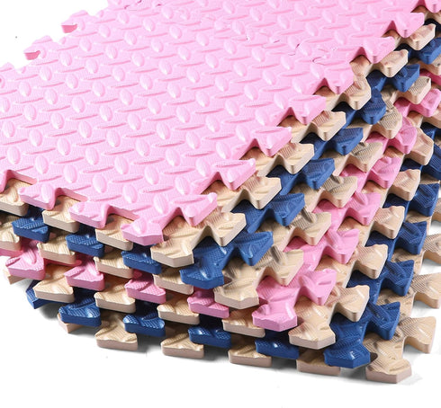 12 12 Inch 16 0.4" Foam Floor Mats for Kids, x Tiles thickness Foam Play Mat, Non-Toxic Square Interlocking Floor Mats