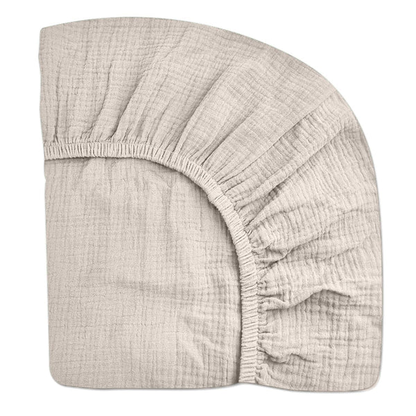 Pack and Play Sheets for Baby Boys and Girls 39"x27"x3", Neutral Muslin