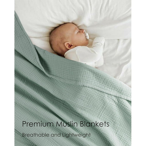 Set MairMore Baby Swaddle Receiving Blankets with Matching Beanie and Muslin Baby Blanket for Baby Boys and Girls