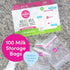 8oz, 100ct Dapple Breast Milk Storage Bags with East Pour Spout, Leakproof Double Zipper, BPA-Free, Pre-Sterilized