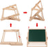 Toys of Wood Oxford TOWO Wooden Easel for Children Foldable Double Boards Magnetic Shapes Letters Numbers and Paper