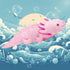 Soft Axolotl Plush Toy, 19 Inch Cute Salamander Stuffed Animal, Kawaii Plushie Gifts for Kids and Youth (Pink)