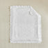 3 Set Pieces Tufted Crib Bedding with Ruffle Fringe, White Ruffled Comforter with Fitted Sheet and Bed Skirt , Soft