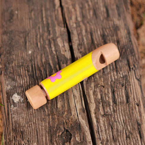 4-piece Wood Slide Whistle Toy Set, Colorful Children's Fun Music Toys, 7.5 Inches