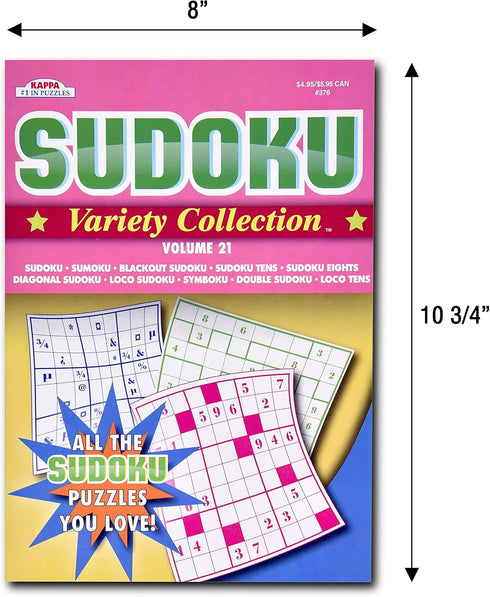 17-Pack Sudoku Puzzles for Adults, Large WordSearch Puzzle for Seniors, Brain Stimulation Activity Books (Variety Pack