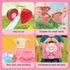 Set Set 3-8 HAPGFS Pink Pretend Afternoon Tea Party with Storage Basket, Play Food & Accessories for Girls, Tea Party