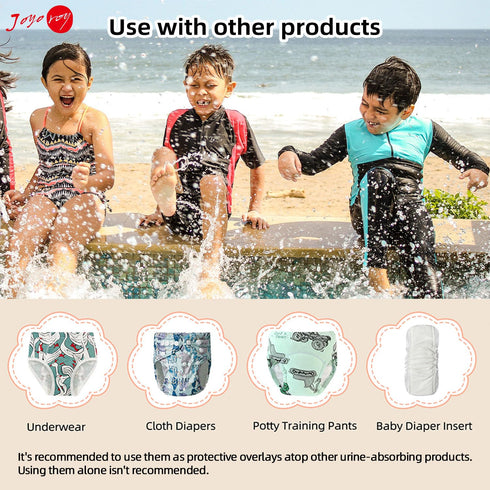 4Pcs Swimming 5T Joyo roy White Diaper Covers for Girls Training Pants Boys Cloth Diaper Cover for Rubber Training
