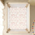 miaozhen 1 Pack 52x28 Cotton Baby Crib Sheets for Boys Girls Soft Comfy Naughty Grassland Floral Pink Playard Mattress