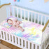 SyXIOP 28" 52" Colorful Dreamy Tropical Plants Cooling Baby Waterproof Crib Mattress Cover x Washable Crib Padding