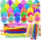 24 Pack Prefilled Easter Eggs with Bunny Stretchy Strings Sensory Fidget Toys