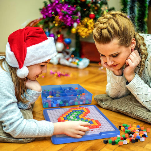 ZOZOPLAY Puzzle,490Pcs 6 3+ Kids Mosaic Building Blocks,Educational Kit with Assembly Drawing,STEM Toys for Year