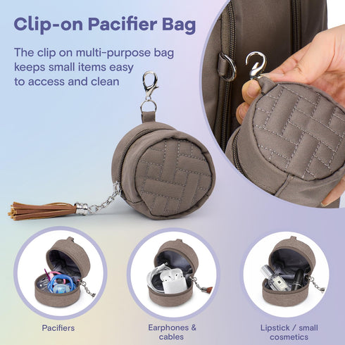 Backpack, Pack RUVALINO Diaper Bag Multifunction Travel Maternity Baby Changing Bags, Large Capacity, Waterproof, Khaki